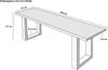 Sitzbank Baumkante 160 cm Cognac massiv Akazie schwarz ESRA 60973294 Bild 5