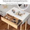 YU YUSING Schminktisch LED Spiegel Hocker Kosmetiktisch Eiche Bild 5