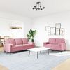 vidaXL 2-tlg. Sofagarnitur mit Kissen und Nackenrollen Rosa Samt 3278414 Bild 3