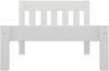 Erst-Holz Einzelbett Weiß 100x200 Bett, Federleisten-Rollrost Senkrechte Balken Bild 5