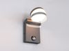 2er Set LED Außenwandleuchten Höhe 19cm, Schwarz mit Bewegungsmelder Bild 5