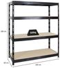 PROREGAL® Schwerlastregal Steckregal Profi-Weitspannregal RHINO bis zu 500kg Fachlast, Stabiles Garagenregal Kellerregal Lastenregal Lagerregal Steckregal Bild 3