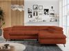 Ecksofa mit Bettfunktion, Modern Sofa, L-form, Einstellbare Kopfstützen, Bettkasten - PETER - Orange Plüsch - Topper T25 - rechts Bild 4