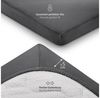 Laleni Jersey Spannbettlaken Laufgitter quadratisch 100x100 cm - Oeko-Tex Zertifiziert, 100% Baumwolle, atmungsaktives Spannbetttuch für Baby, 135 g/m², Anthrazit Bild 3