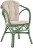 Krines Home Relaxsessel Klassischer Flecht-Sessel im skandinavischem Stil/Korbstuhl mit Kissen, aus Natur-Rattan Bild 1