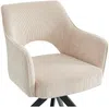 Vente-unique - KONYA Stuhl Samt Beige - B 59 cm x H 84 cm x L 58 cm Bild 5