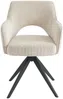 Vente-unique - KONYA Stuhl Samt Beige - B 59 cm x H 84 cm x L 58 cm Bild 3