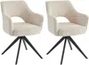Vente-unique - KONYA Stuhl Samt Beige - B 59 cm x H 84 cm x L 58 cm Bild 2