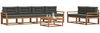 vidaXL Outdoor-Sofagarnitur mit Kissen 7 pcs Natur und Anthrazit 3367230 Bild 3