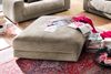 KAWOLA Big Hocker MADELINE Polsterhocker Cord taupe 43 x 120 x 120 cm Bild 4