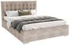 FDM Polsterbett Bettrahmen Bettgestell 90x200, 120x200, 140x200, 160x200, 180x200cm (MADE IN EU - mit hochwertigem Velours Bezug, Bettrahmen, Bett, Optional mit Matratze bestellbar, mit großen gepolsterten Kopfteil, mit Bettkasten zum aufklappen), Meta... Bild 4