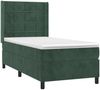 vidaXL Boxspringbett mit Matratze Dunkelgrün 100x200 cm Samt 3132666 Bild 2