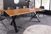 riess-ambiente Esstisch MAMMUT 140cm braun/schwarz - Akazie, Massivholz, X-Gestell, lackiert (Einzelartikel, 1-St), Industrial Design & bis zu 6 Personen – ideal für Dein Loft-Esszimmer Bild 3