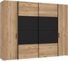 FORTE Dalate Kleiderschrank, Holzwerkstoff, Schwarz, 270,3 x 210 x 61,2 cm Bild 3