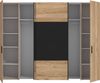 FORTE Dalate Kleiderschrank, Holzwerkstoff, Schwarz, 270,3 x 210 x 61,2 cm Bild 4