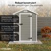 STEELSØN 'Novara' Gerätehaus Satteldach, Kunststoff, grau mit schwarzem Dach, wetterfest, 202x103x134 cm, abschließbar, Gartenhaus mit Fenster Bild 2