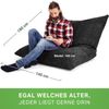 Green Bean® XXL Sitzsack 370 Liter waschbar, Cordstoff / EPS-Perlen Füllung samt-schwarz, 25 x 180 x 140 cm Bild 4