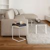Relaxdays Beistelltisch in C-Form mit Ablagefach Bild 3