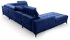 Wohnlandschaft Schlafsofa AGNESA Stoff Salvador Dunkelblau Ottomane Links Bild 3
