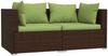 vidaXL 2-Sitzer-Sofa mit Kissen Braun Poly Rattan 317553 Bild 2