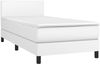 vidaXL Boxspringbett mit Matratze Weiß 90x190 cm Kunstleder 3140976 Bild 3