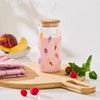 ZELLER 19067 Trinkglas ICE CREAM mit Bambusdeckel und Glastrinkhalm, Ø 7,5 x 15,5 cm Bild 4