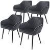 ML-DESIGN Stuhl Esszimmerstühle mit Rücken- & Armlehne moderne Design Küchenstühle (4 St), Polsterstuhl Esstischstühle 4er Set Samtbezug bis 120kg Bild 5