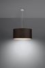 Pendelleuchte, Schwarz, Weiß, Stoff, Glas, Stahl, H 110 cm Bild 3