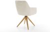 Esszimmerstuhl Pejo-Flex Cord Beige Holzgestell kantig Natur Taschenfederkern Bild 5