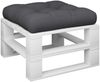 vidaXL Palettenkissen Schwarz 58 x 58 x 10 cm Stoff Bild 3
