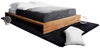 Bett Lubic 3 Sonderlänge 140x220 Kernbuche ohne Kopfteil mit Holzfußgestell Bild 1