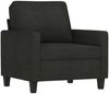 vidaXL 3-tlg. Sofagarnitur mit Kissen Schwarz Stoff 3201432 Bild 3