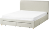 Bett mit Schubladen SOUTRIN Stoff Beige 160 x 200 cm Bild 4