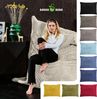 Green Bean® XXL Sitzsack aus Cordstoff 370 Liter mit EPS-Perlen Füllung - Kuschelig Weich Robust & Waschbar - Sitzkissen Beige Bild 2