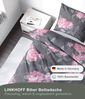 LINKHOFF Bettwäsche Biber Bettwäsche 135x200 cm, Anthrazit Rosa, Blumenmuster, Flauschige Blumen-Bettwäsche, Floral, Mit Reißverschluss, Rosen Bild 3