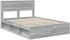 vidaXL Bettrahmen Graues Sonoma 140 x 200 cm Massives Kiefernholz 3409764 Bild 4
