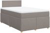 vidaXL Boxspringbett mit Matratze Taupe 120x200 cm Stoff 3288944 Bild 3