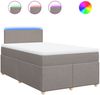 vidaXL Boxspringbett mit Matratze Taupe 120x200 cm Stoff 3288944 Bild 2