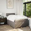 vidaXL Boxspringbett mit Matratze Taupe 120x200 cm Stoff 3288944 Bild 4