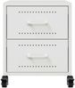 vidaXL Nachttische 2 Stk. Weiß 36x39x43,5 cm Stahl 846637 Bild 4