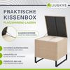 Juskys Outdoor Polyrattan Lounge Santorini - Gartenlounge mit Beistelltisch & Auflagenbox - Gartenmöbel Set Rattan Sitzecke wetterfest - Creme Bild 5