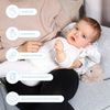Stillkissen klein Breastfeeding und Nursing Pillow für unterwegs 20 cm - Stillmuff Armkissen und Lagerungskissen Baby Arm Still Kissen aus weicher Baumwolle Oeko-Tex Eulen Weiß Bild 4