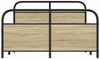 vidaXL Metallbett ohne Matratze Sonoma-Eiche 140x200 cm 3318649 Bild 4