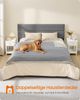 Feandrea Hundedecke, wasserdichte Decke, XXL, 203 x 152 cm, für große, extra große Hunde, beidseitig verwendbar, Hundesofa waschbar, taubengrau-hellgrau PPBDE038G01 Bild 2