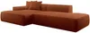Vente-unique - ERYNEL Sofa SamtStoff Rot - B 156 cm x H 70 cm x L 305 cm Bild 4