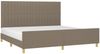 Bettgestell mit Kopfteil Taupe 200x200 cm Stoff [3125247] Bild 3