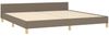 Bettgestell mit Kopfteil Taupe 200x200 cm Stoff [3125247] Bild 5