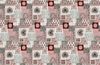 Supellex Sofia Ohrensessel mit Hocker | Design Patchwork Ornamente, Herz Rot Bild 3