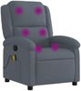 vidaXL Massagesessel Dunkelgrau Samt 371809 Bild 2