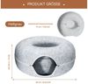 BlingBin Tierbett Katzentunnel Katzenhöhle Katzen Donut, aus Filz gefertigt, multifunktionalle Katzensofa, Katzenkorb Katzenkissen Bild 3